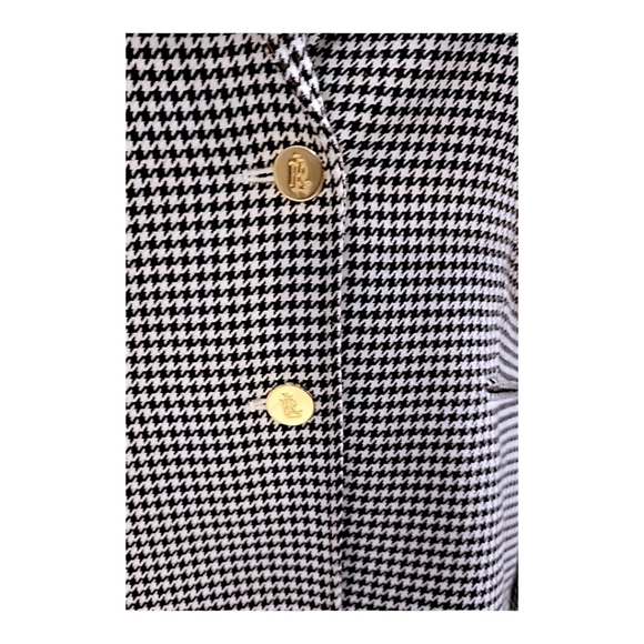 NEW, Ralph Lauren Black & White Houndstooth Blazer 16 - Picture 4 of 10